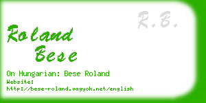 roland bese business card